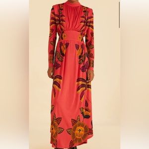 Farm rio high neck tropical print dress